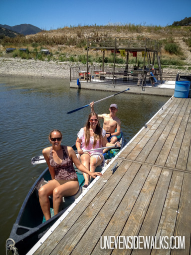 Landon and Alyssa in Paddling Canoe